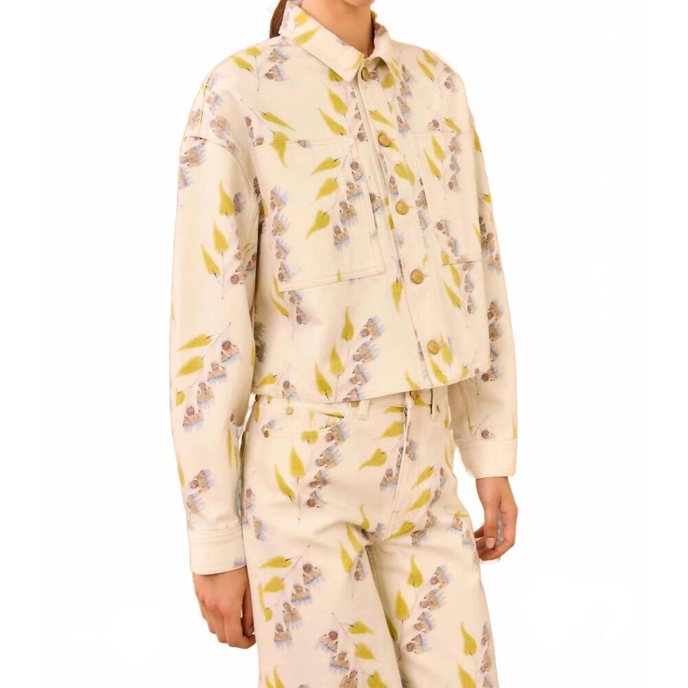 NEW ULLA JOHNSON bobbi cropped jacket in infinite flower